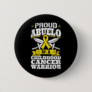 Proud Abuelo Of A Childhood Cancer Warrior Awarene 6 Cm Round Badge