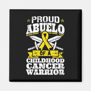 Proud Abuelo Of A Childhood Cancer Warrior Awarene Magnet
