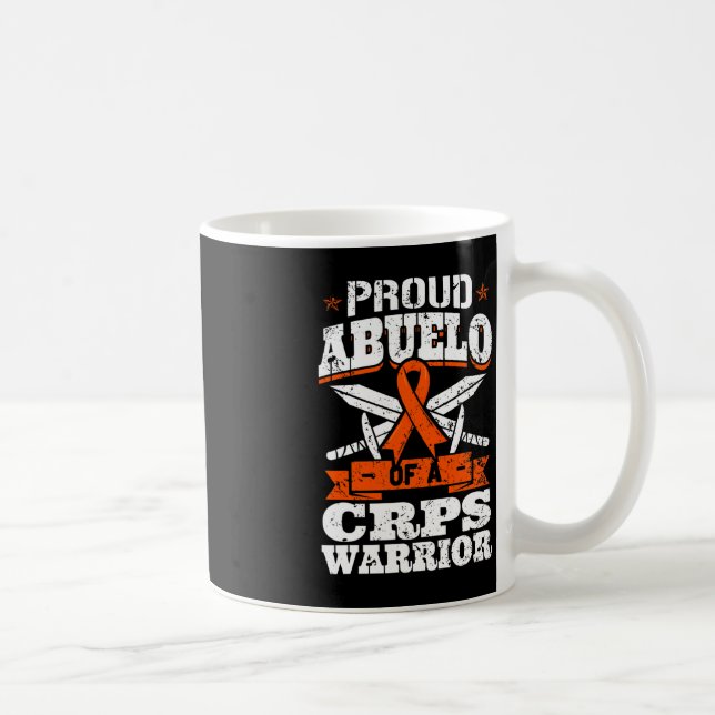 Proud Abuelo Of A CRPS Warrior RSD Awareness Ribbo Coffee Mug (Right)