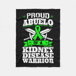 Proud Abuelo Of A Kidney Disease Warrior Awareness Fleece Blanket