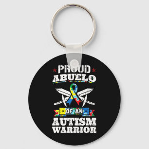 Proud Abuelo Of An Autism Warrior Awareness Ribbon Key Ring