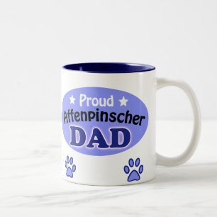 Proud Affenpinscher Dad Two-Tone Coffee Mug