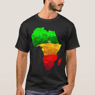Proud africa map green yellow red african pride T-Shirt