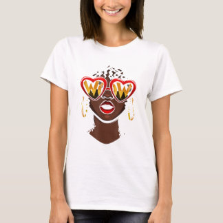 Proud African American Black Woman Afro Black Hist T-Shirt