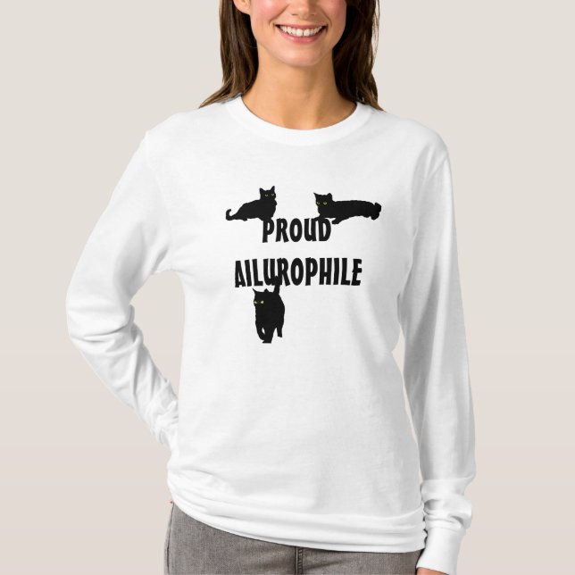 Proud Ailurophile ( Cat Lover) T-Shirt (Front)