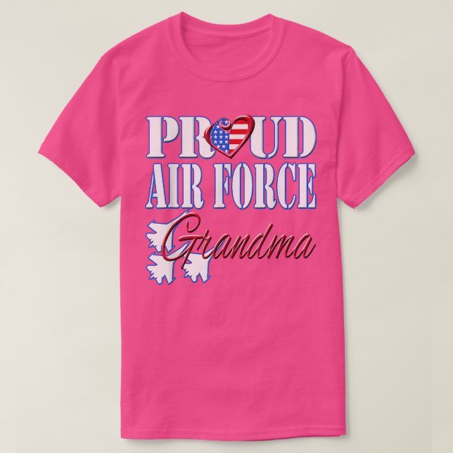 Proud Air Force Grandma  US Heart Military Women F T-Shirt (Design Front)