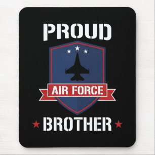 Proud Air Force Military Brother Crest Emblem Mouse Pad