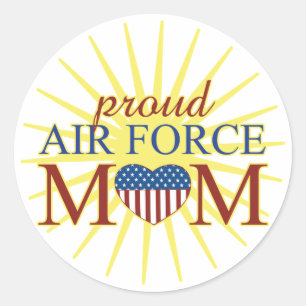Proud Air Force Mum Classic Round Sticker