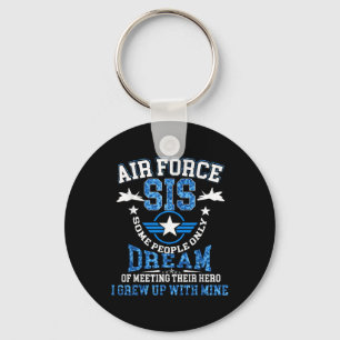 Proud Air Force Sister Camo Shirt Military Veteran Key Ring