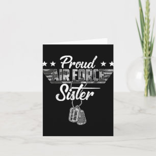 Proud Air Force Sister Camouflage Usaf Veteran Air Card