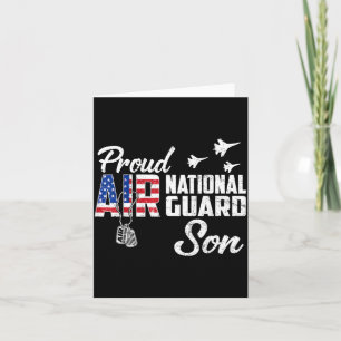 Proud Air National Guard Son Flag Family Matching Card