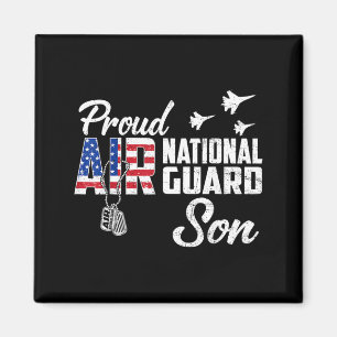 Proud Air National Guard Son Flag Family Matching Magnet