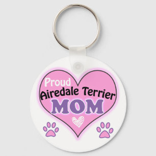 Proud Airedale Terrier Mum Key Ring