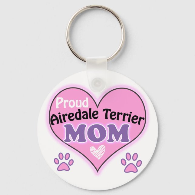 Proud Airedale Terrier Mum Key Ring (Front)