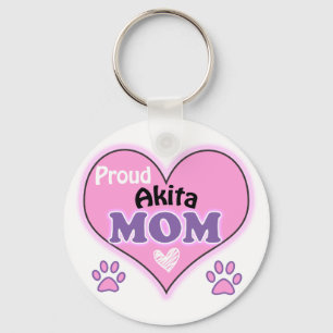Proud Akita Mum Key Ring