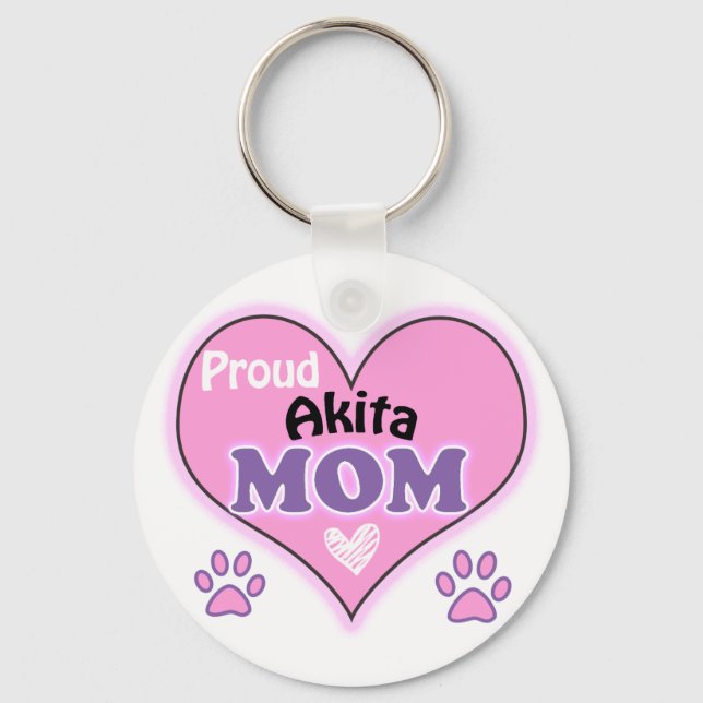 Proud Akita Mum Key Ring (Front)