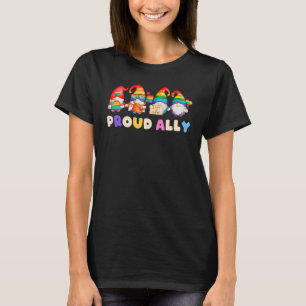 Proud Ally Gnomes LGBT Pride Rainbow colours Strai T-Shirt