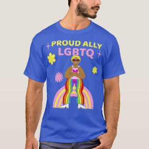 Proud Ally LGBTQ  Gay Pride Community Lesbian Bise T-Shirt