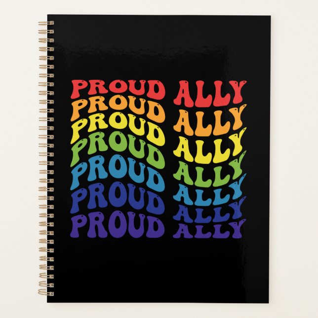 Proud Ally | LGBTQ | Gay Pride | Rainbow Planner (Front)