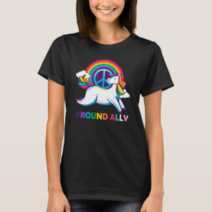 Proud Ally Lgbtq Lesbian Gay Bisexual Trans Pan Qu T-Shirt