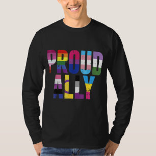 Proud Ally Lgbtq Lesbian Gay Bisexual Trans Pan Qu T-Shirt