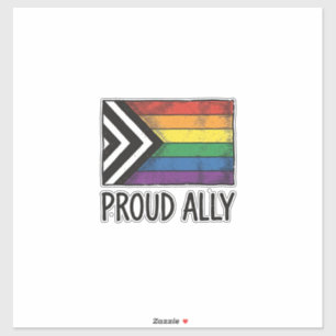 Proud Ally Pride Flag Vector T-Shirt Design_1