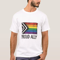 Proud Ally Pride Flag Vector T-Shirt Design_1