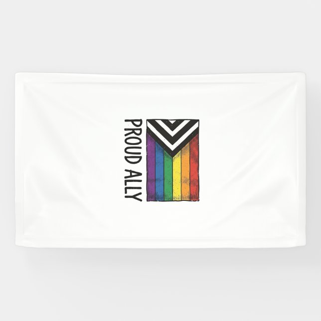 Proud Ally Pride Flag Vector T-Shirt Design_1 Banner (Horizontal)