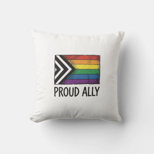 Proud Ally Pride Flag Vector T-Shirt Design_1 Cushion