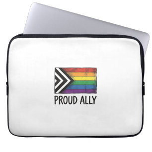 Proud Ally Pride Flag Vector T-Shirt Design_1 Laptop Sleeve
