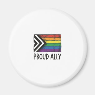 Proud Ally Pride Flag Vector T-Shirt Design_1 Magnet