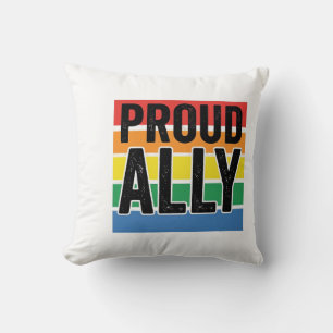 Proud Ally Vintage Pride Support Shirt Design_1 Cushion