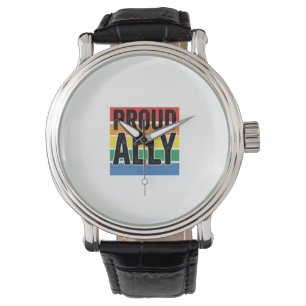 Proud Ally Vintage Pride Support Shirt Design_1 Watch