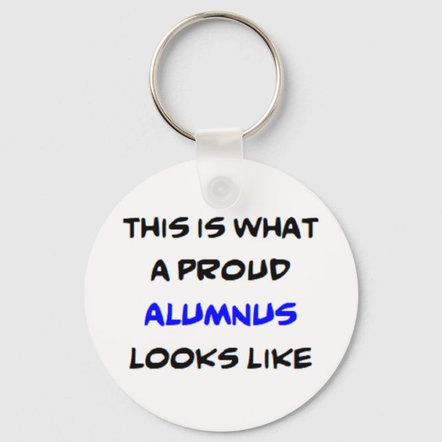proud alumnus coffee mug key ring (Front)