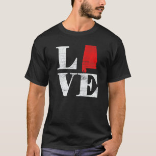 Proud America Citizen State Flag Land Map Love Ala T-Shirt