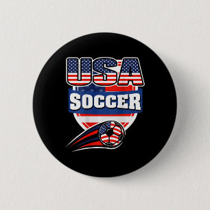 Proud America Soccer Fans Jersey - Usa Flag Footby 6 Cm Round Badge