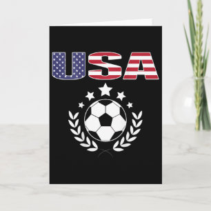 Proud America Soccer Fans Jersey - Usa Flag Footby Card