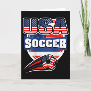 Proud America Soccer Fans Jersey - Usa Flag Footby Card