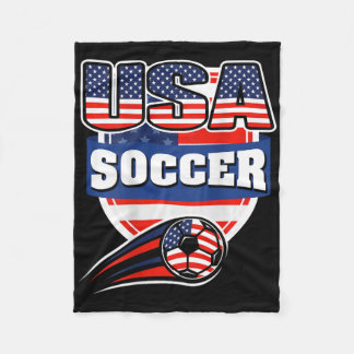 Proud America Soccer Fans Jersey - Usa Flag Footll Fleece Blanket