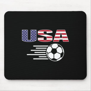 Proud America Soccer Fans Jersey - Usa Flag Footll Mouse Pad
