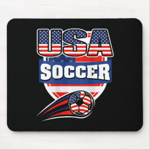 Proud America Soccer Fans Jersey - Usa Flag Footll Mouse Pad