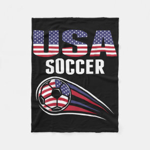 Proud America Soccer Team Supporter Usa Flag Footb Fleece Blanket