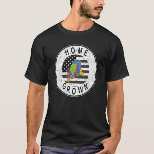 Proud America State Flag Us Home Grown Maine T-Shirt