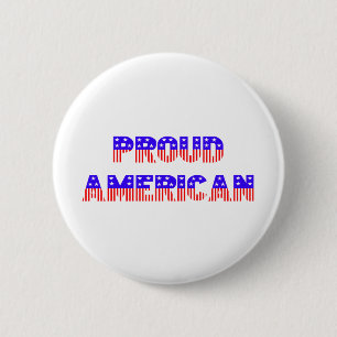 Proud American 6 Cm Round Badge