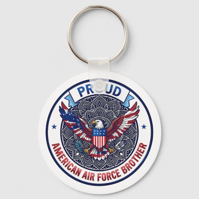Proud American Air Force Brother Key Ring (Front)