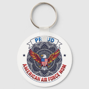 Proud American Air Force Mum Key Ring
