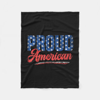 Proud american america independence usa 4th of fleece blanket