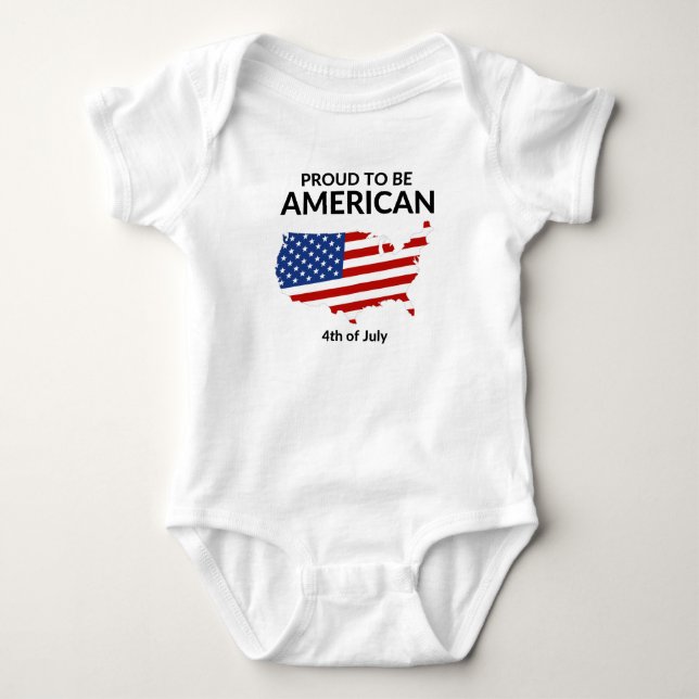 Proud American Baby Bodysuit (Front)