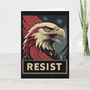 Proud American Democracy - Anti Trump - Retro Resi Card