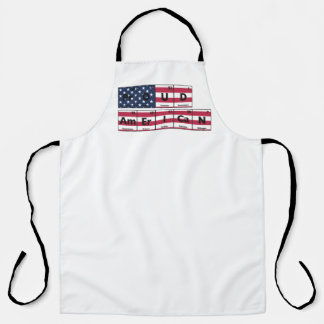 Proud American Flag USA 4th Of July Apron